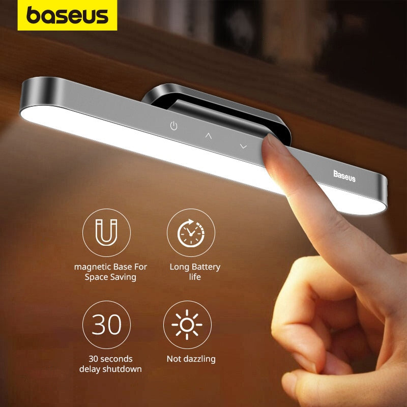 Baseus Night Light Hanging Magnetic LED Table Lamp Stepless Dimming Desk Lamp R image 0
