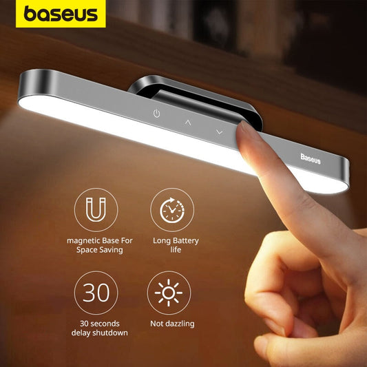 Baseus Night Light Hanging Magnetic LED Table Lamp Stepless Dimming Desk Lamp R image 0