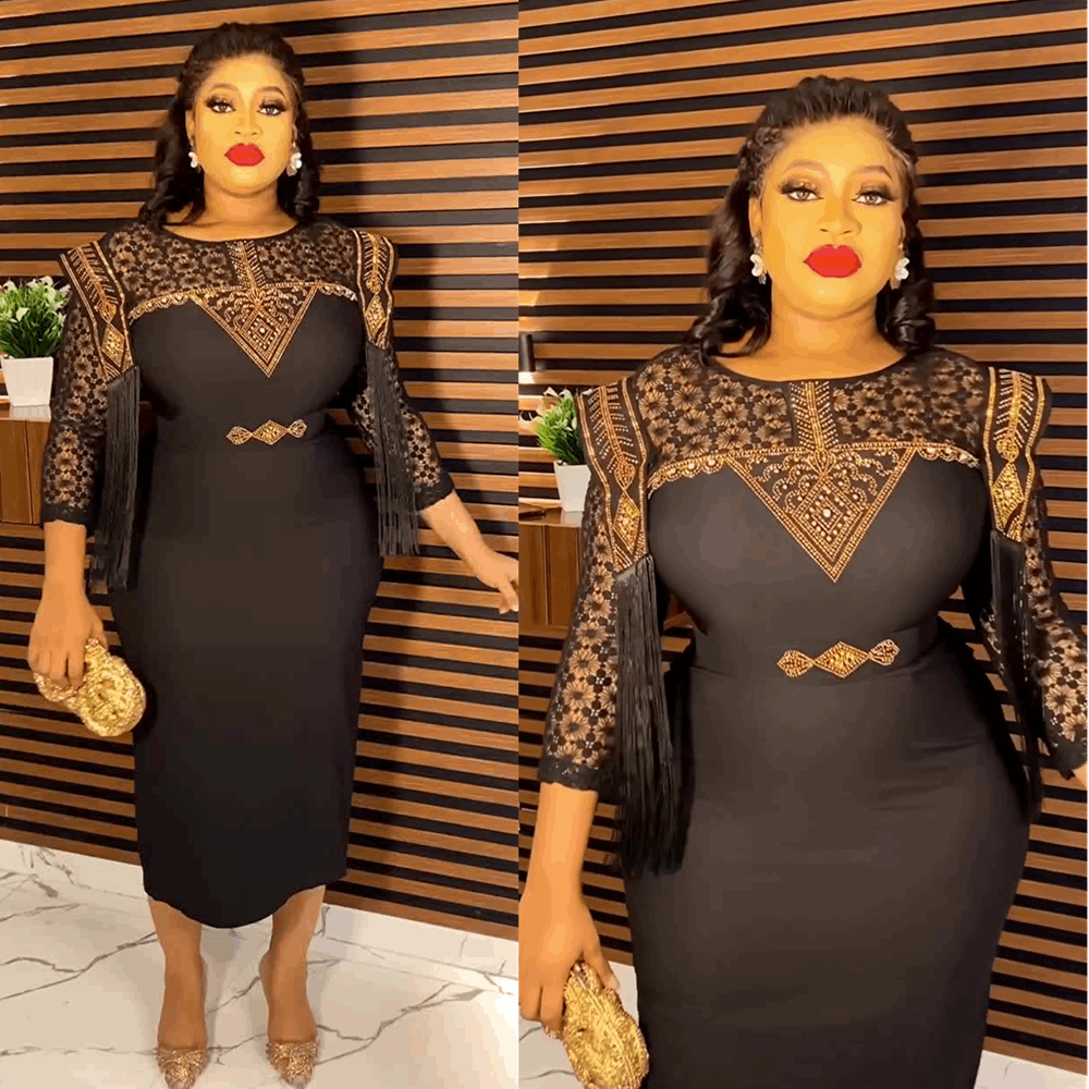Plus Size African Wedding Party Dresses for Women 2024 New Dashiki Ankara Eveni image 2