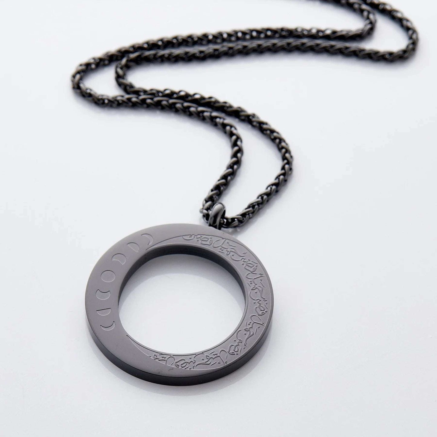 Beautiful Patience Moon Necklace | Men&Women Minimalist 18k Gold Plated Pendant image 1
