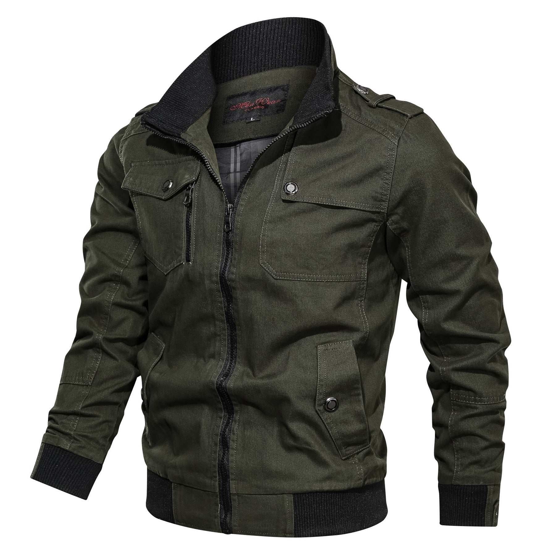 Army Men's Bomber Jackets 2022 Spring Autumn Military Jacket Cargo Flight Outwe image 0