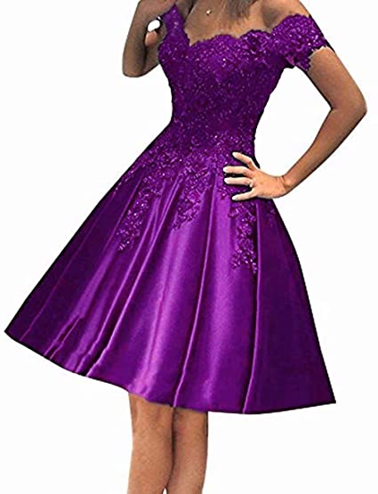 ANGELSBRIDEP Off-Shoulder Homecoming Dresses 2021 Fashion Sweetheart Applique S image 2