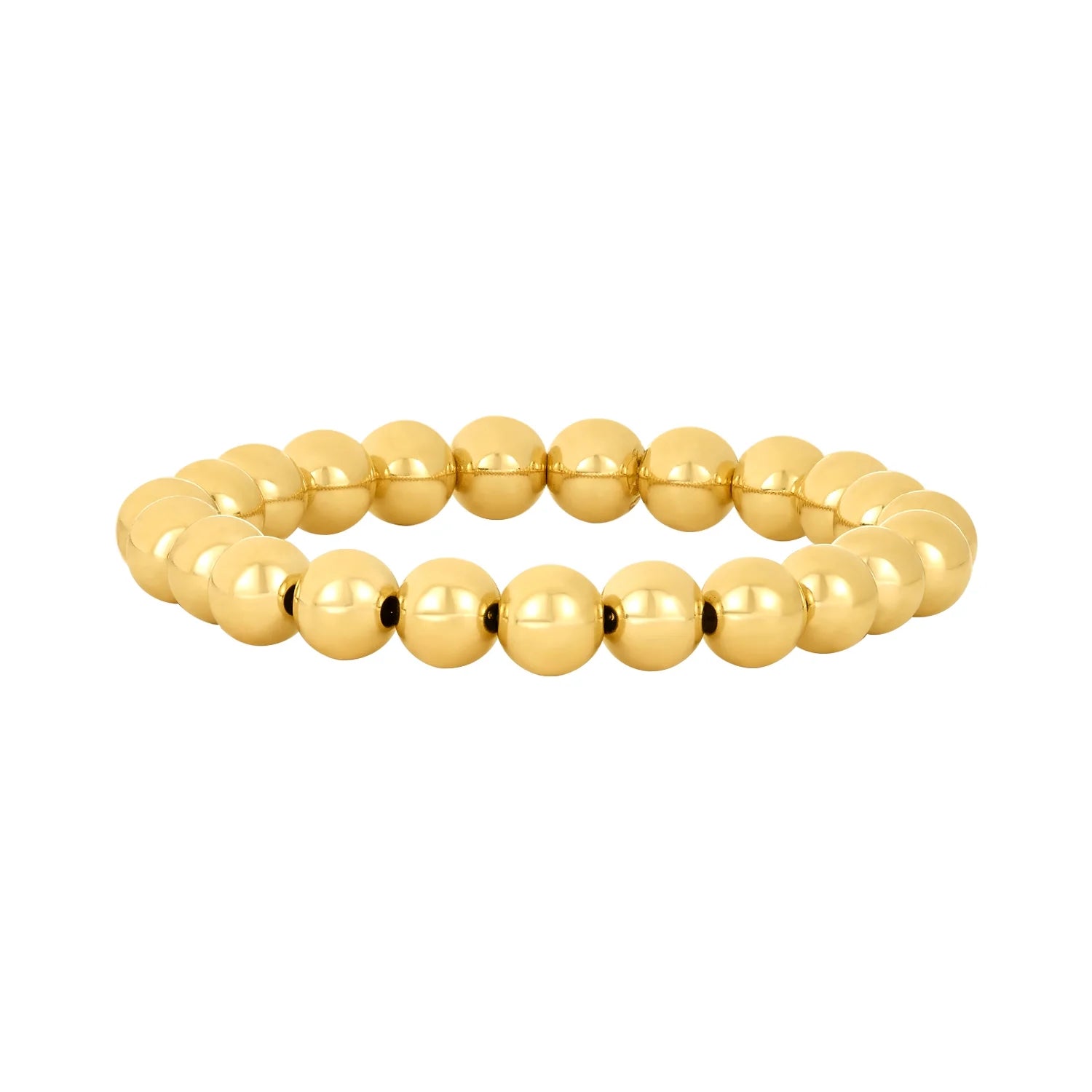 KKBEAD Gold Plated Beads Bracelet  for Women Stretch Bracelets Copper Beads 18 image 0