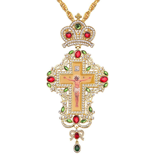 Gold/silver Plated cross pendants Orthodox Church High Quality Fashion Hiphop image 0