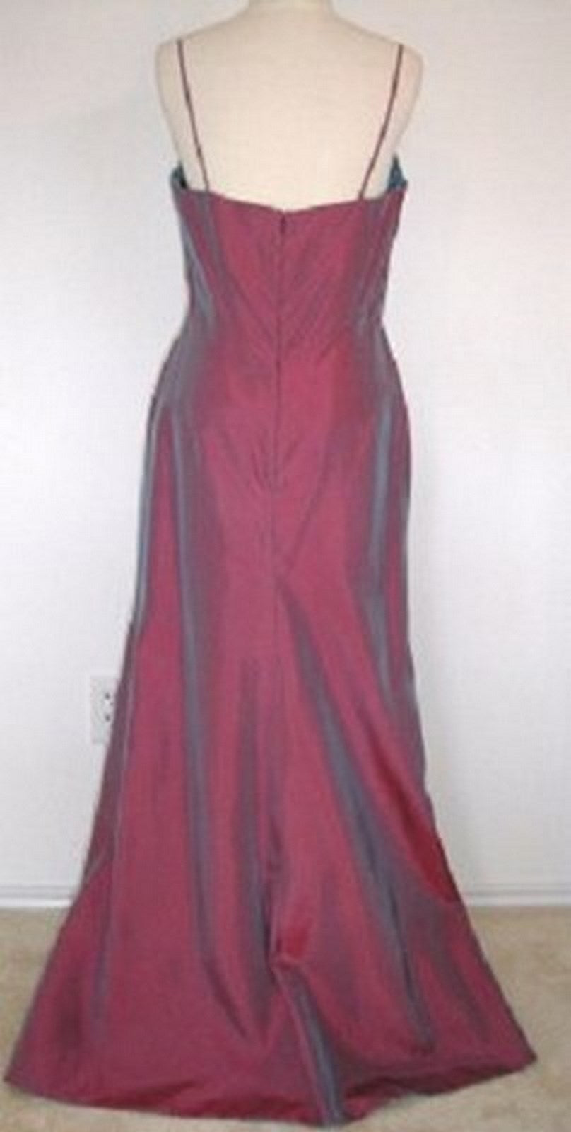 Victor Costa Women Dress Taffeta Purple Spaghetti Shoulder Straps Size 8 image 1