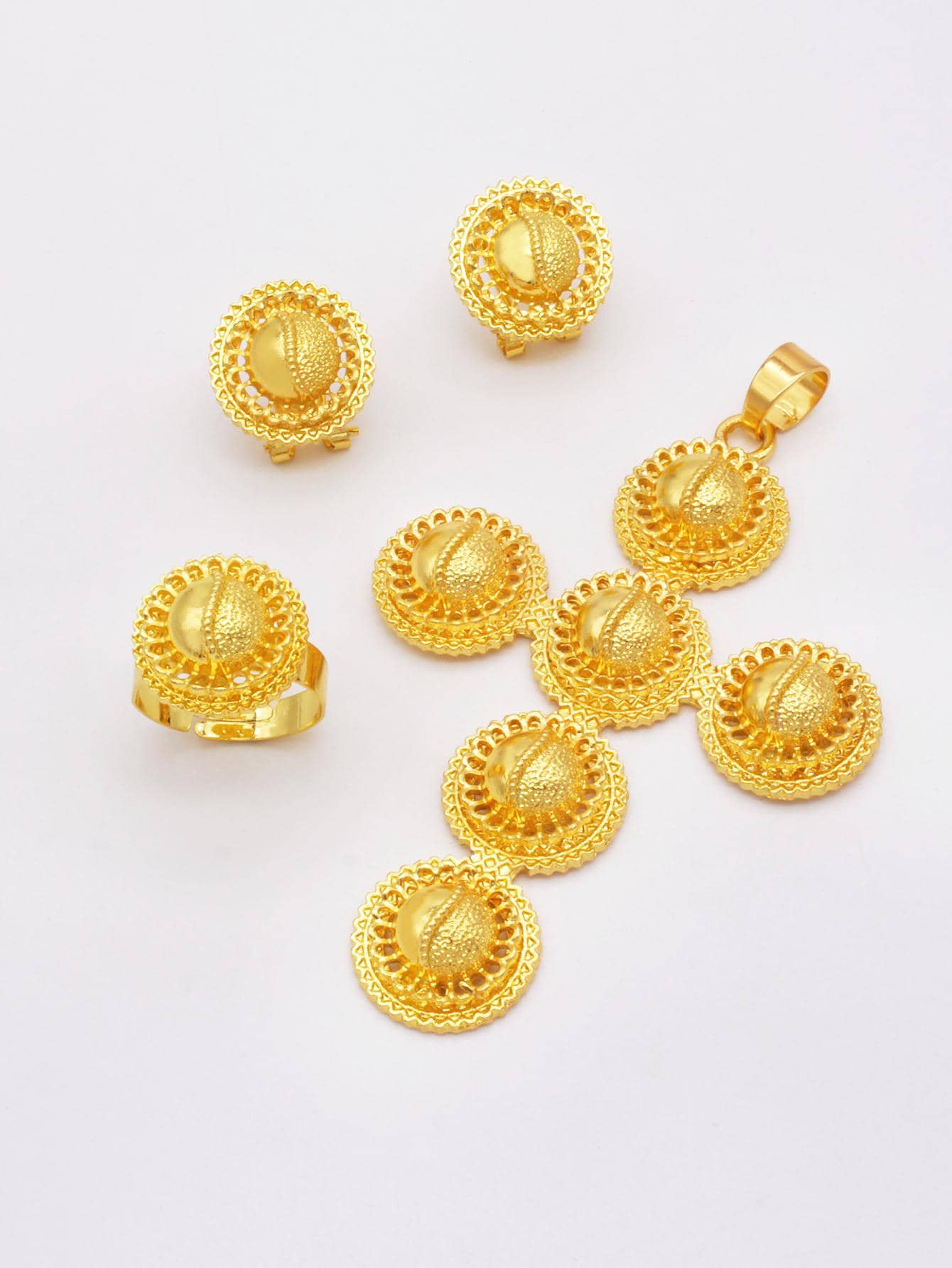 Ethiopian gold Color bridal rope Fine jewelry sets for women wedding Wife gifts image 12
