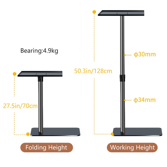 128cm/50Inch Floor Projector Support Stand Metal Holder Multi-angle Adjustable image 0