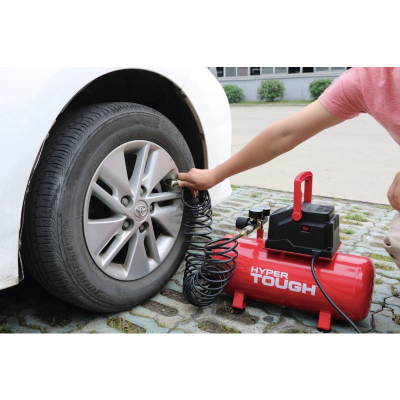 3 Gallon Oil Free Portable Air Compressor, 100PSI, Red image 2