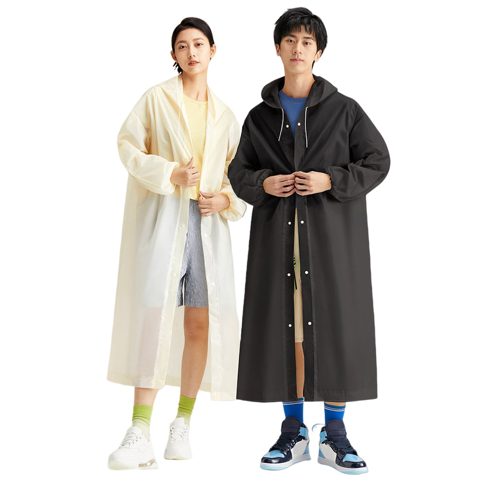 Adult Long Raincoat Reusable Waterproof Rain Coat Windproof EVA Rain Coat Draws image 8