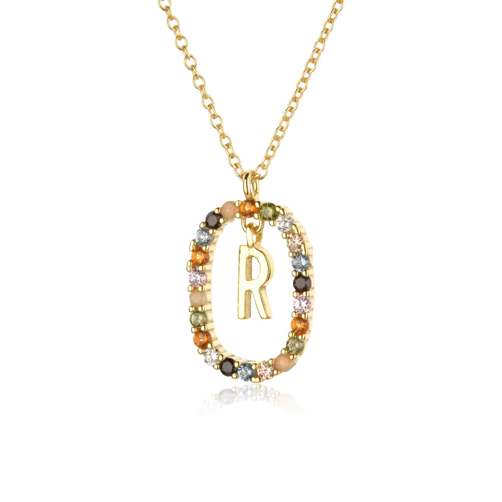 KIKICHICC 925 Sterling Silver Gold Letters E K T Alphabet Initial Long Chain Ne image 16