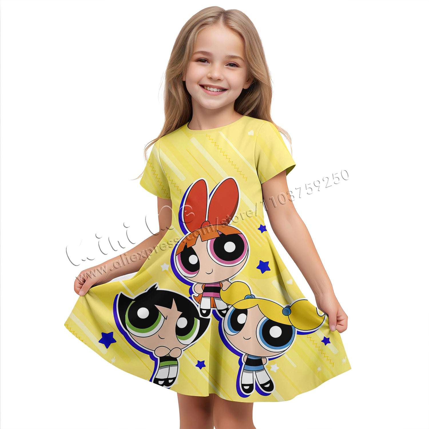 3D Printing Power Girl Suitable for 3-14 Years Old Kids' Dresses Girls' Dress 2 image 1
