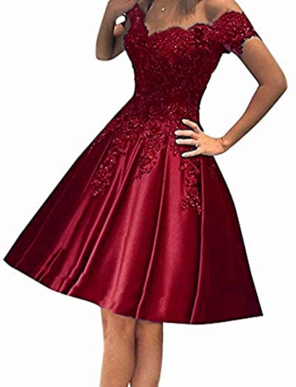 ANGELSBRIDEP Off-Shoulder Homecoming Dresses 2021 Fashion Sweetheart Applique S image 0