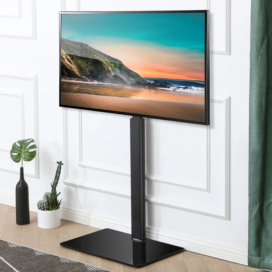 FITUEYES Universal TV Stand Base with Swivel Mount, Corner Floor TV Stand for 3 image 0