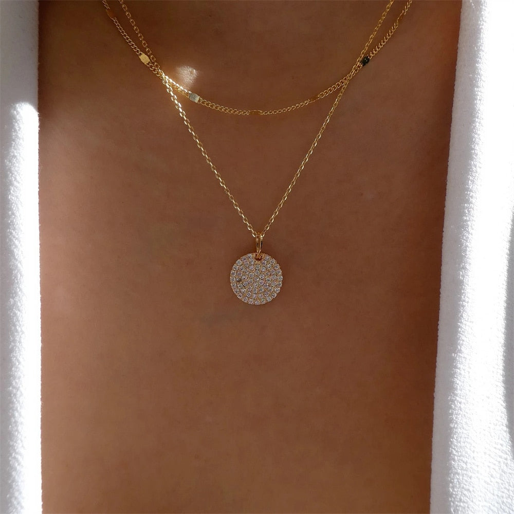 Bls-miracle Fashion Gold Color Heart-Shaped Necklace For Women Trendy Multi-Lay image 8