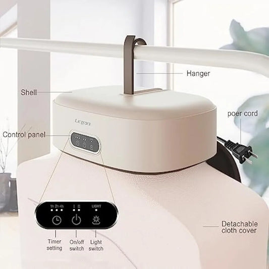 LETTON Portable Compact Foldable Electric Laundry Clothes Dryer Machine with Dr image 0