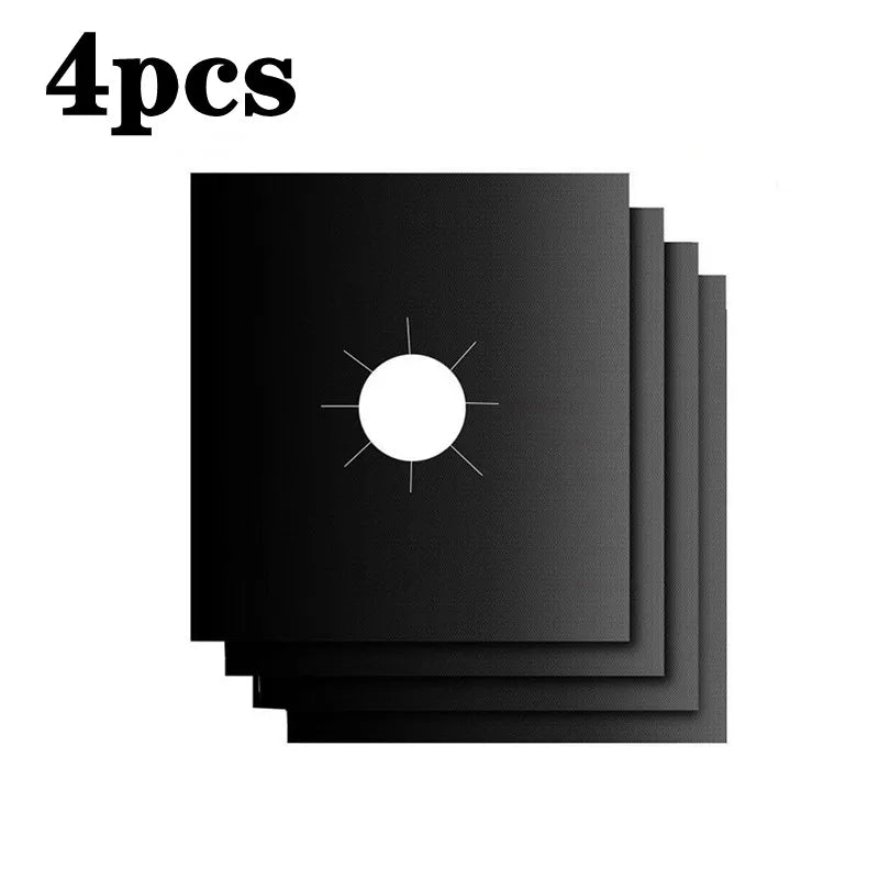 2-8pcs Stove Protector Cover Liner Clean Mat Pad Gas Cooker Cover Washable Stov image 1