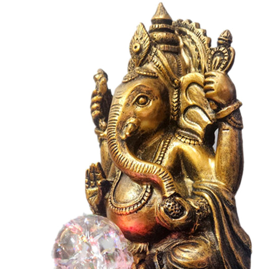 Resin Buddha Statue Indoor Water Fountain 110V Plug Table Ornament image 0