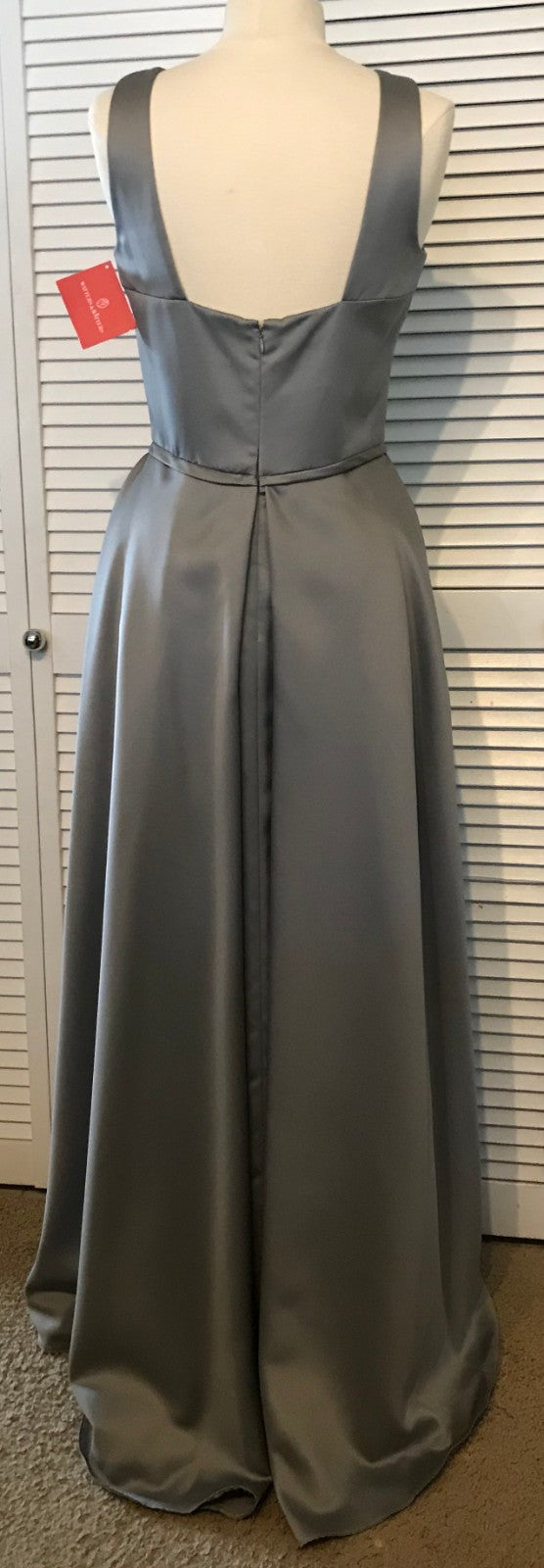 Watters & Watters Women Dresses Satin Gray Size 8 image 1