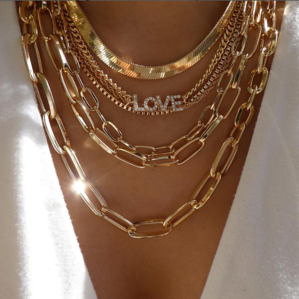 bls-miracle Bohemia Gold Color Multiple Styles Necklace For Women Trendy Multi- image 28