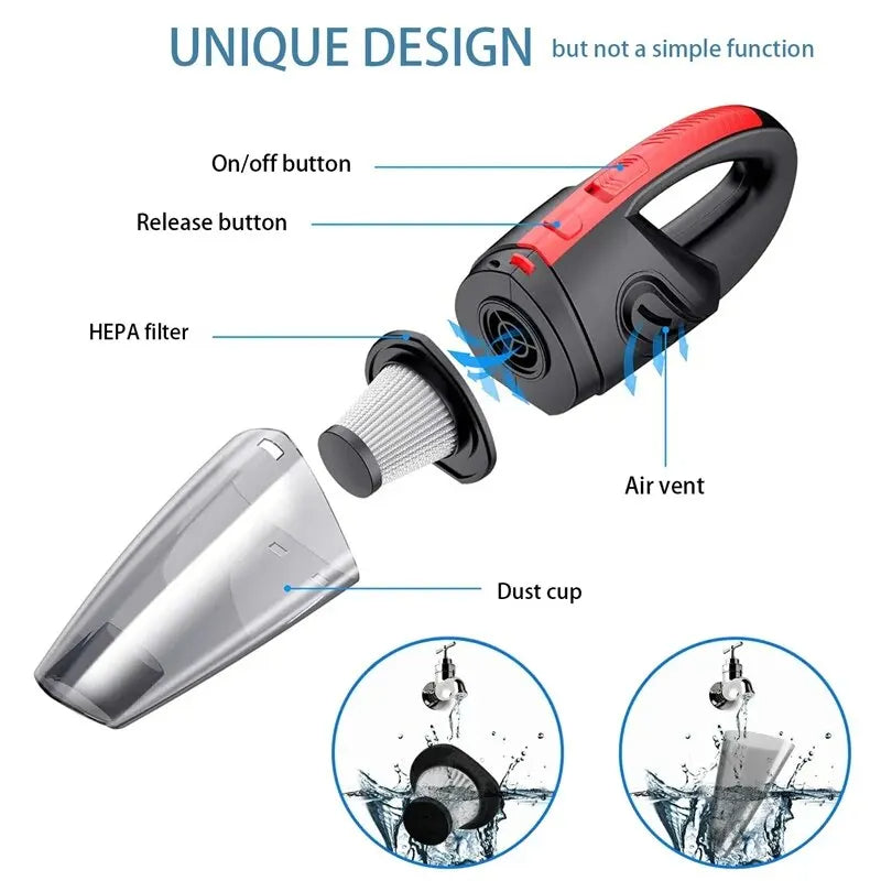 Wireless Vacuum Cleaner Powerful Suction Rechargeable Handheld Vacuum Cleaner Q image 3