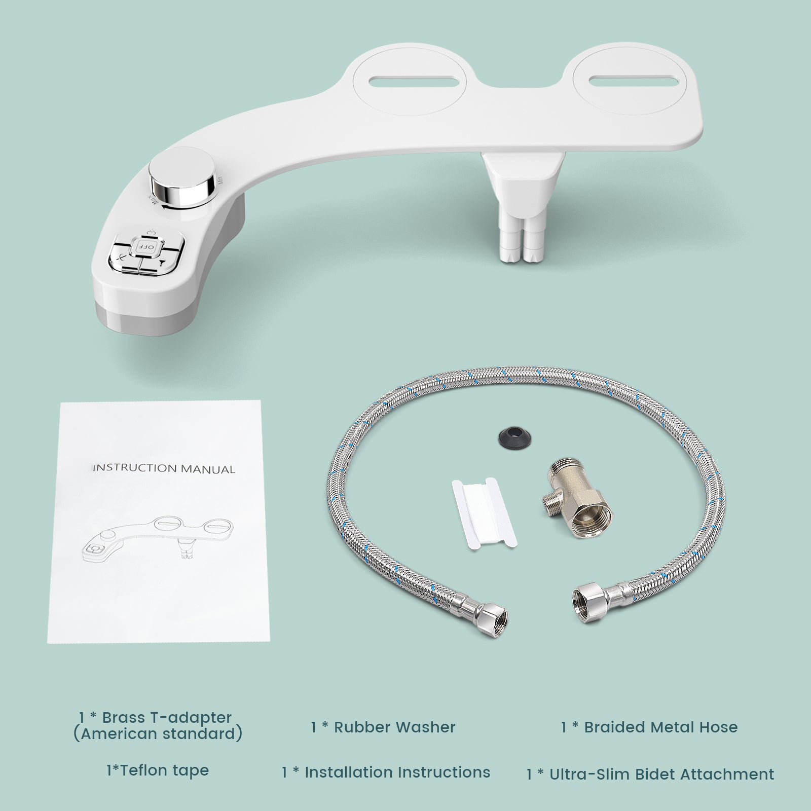 SAMODRA Button Bidet - Non-ElectricSelf  Cleaning Dual Nozzle (Frontal and Rear image 4