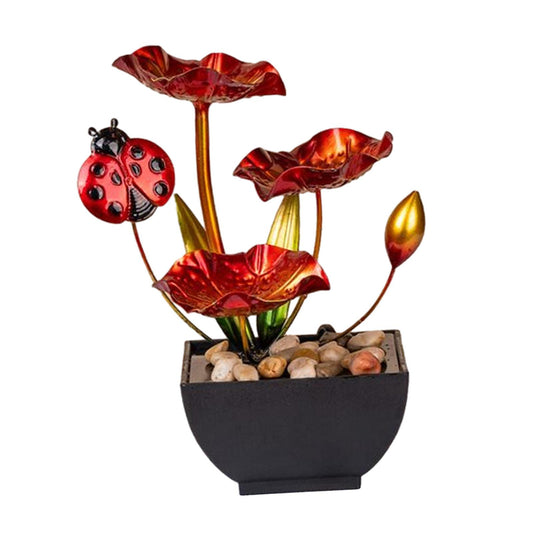 Tabletop Fountain Traditional Fengshui Easy to Use Indoor Relaxation Indoor Dec image 0