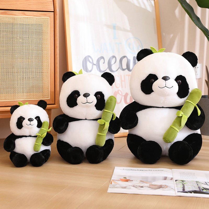 25cm Kawaii Panda With Bamboo Soft Stuffed International Favorite Dolls Birthda image 3