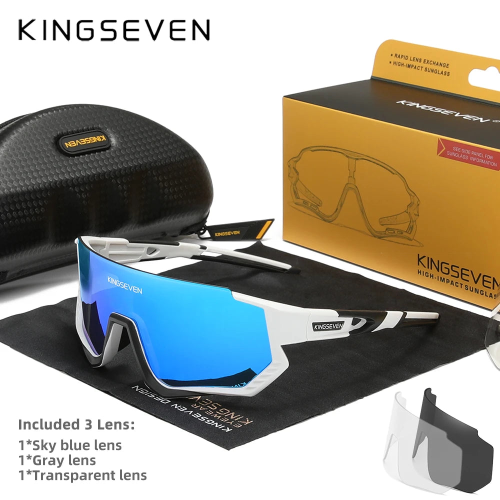 Ship From USA KINGSEVEN Brand Cycling Sunglasses Men Women Mtb Bicycle Glasses image 2