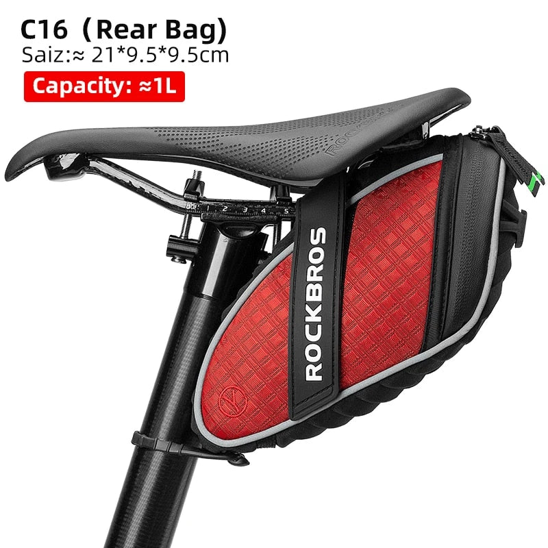 ROCKBROS Rainproof Bicycle Bag Shockproof Bike Saddle Bag For Refletive Rear La image 9