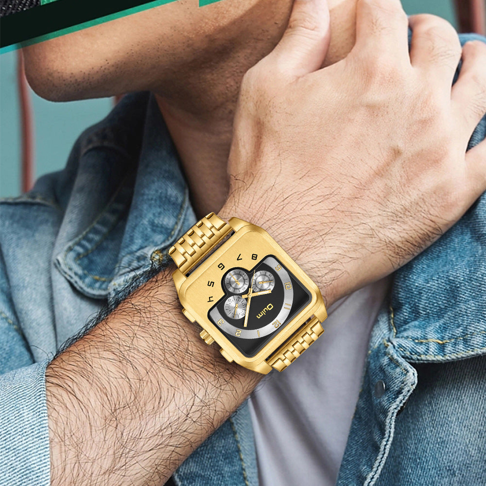 Gold Men's Watch Square Quartz image 2
