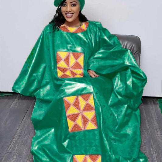 African Dress For Woman Embroidery Design Ladys Clothes Plus Size Dresses For W image 0