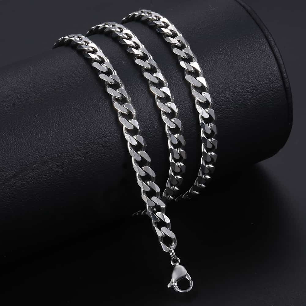 Gold Silver Color Cross Pendant Necklace For Men  Stainless Steel Pendant Neckl image 5