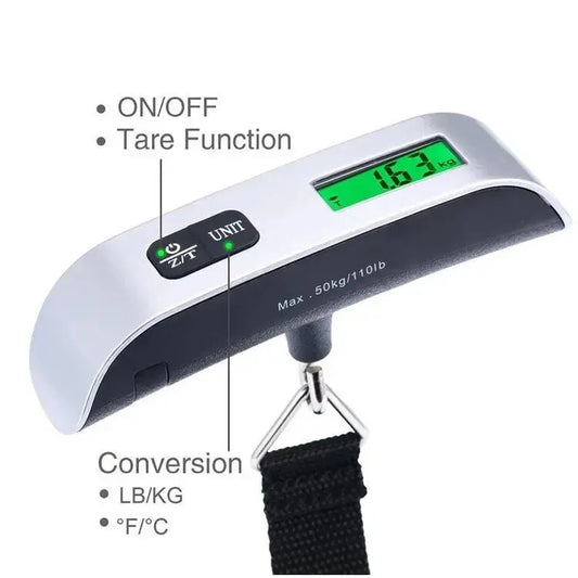 50kg Electronic Luggage Scale Portable Home Use Handheld Spring Hanging Express image 0