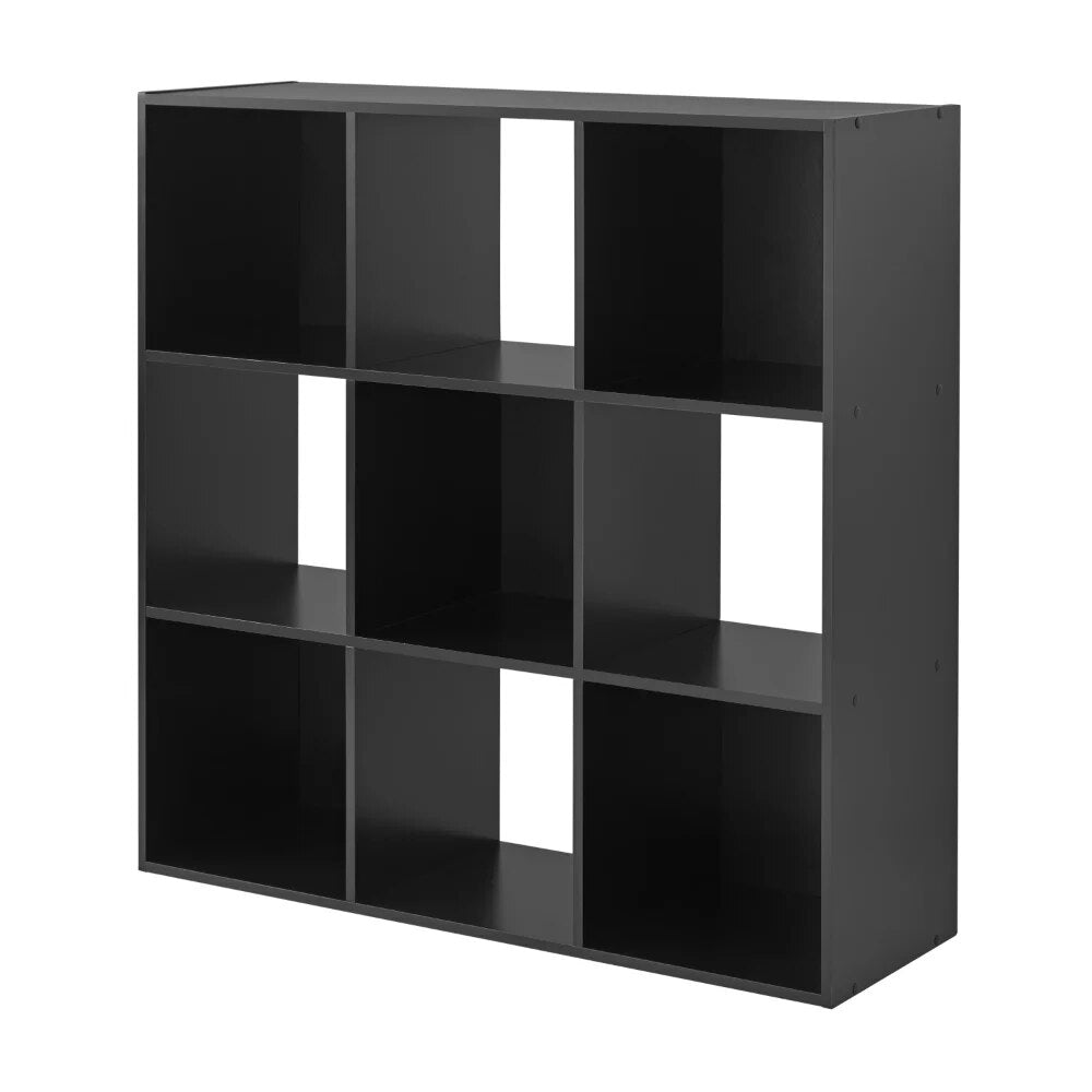 Mainstays 9-Cube Storage Organizer, Black furniture  storage cabinet  storage c image 1