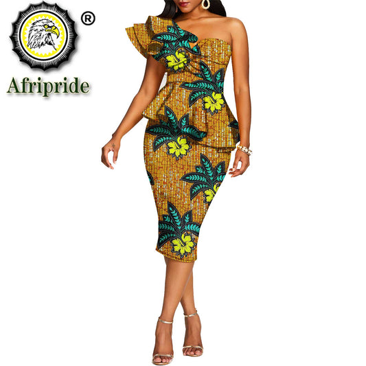 African 2 Piece Set for Women Crop Top + Print Skrit Set Ankara Clothing Dashik image 0