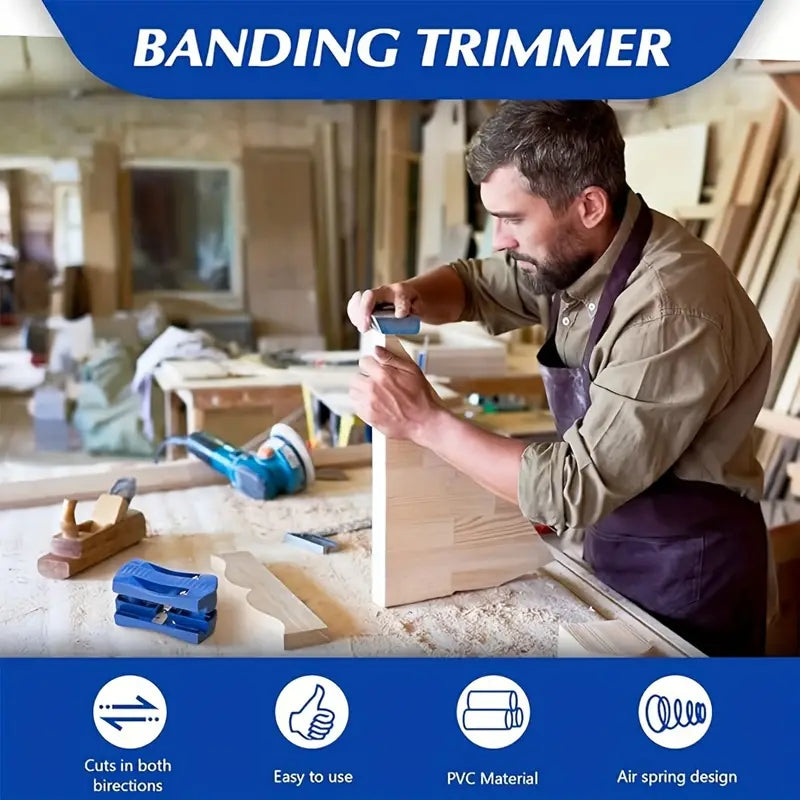Edge Banding Trimmer, Plastic PVC Plywood Melamine Wood Band Cutter Manual Edge image 4