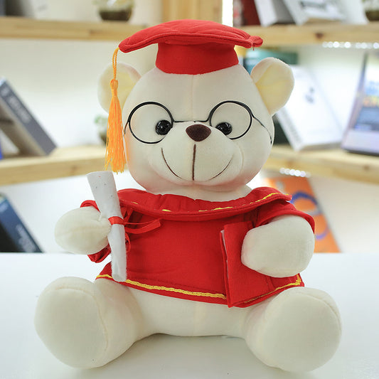 1pc 18cm Cute Graduate Dr. Bear Plush Toy Stuffed Bear kawaii Toys Funny Gradua image 0