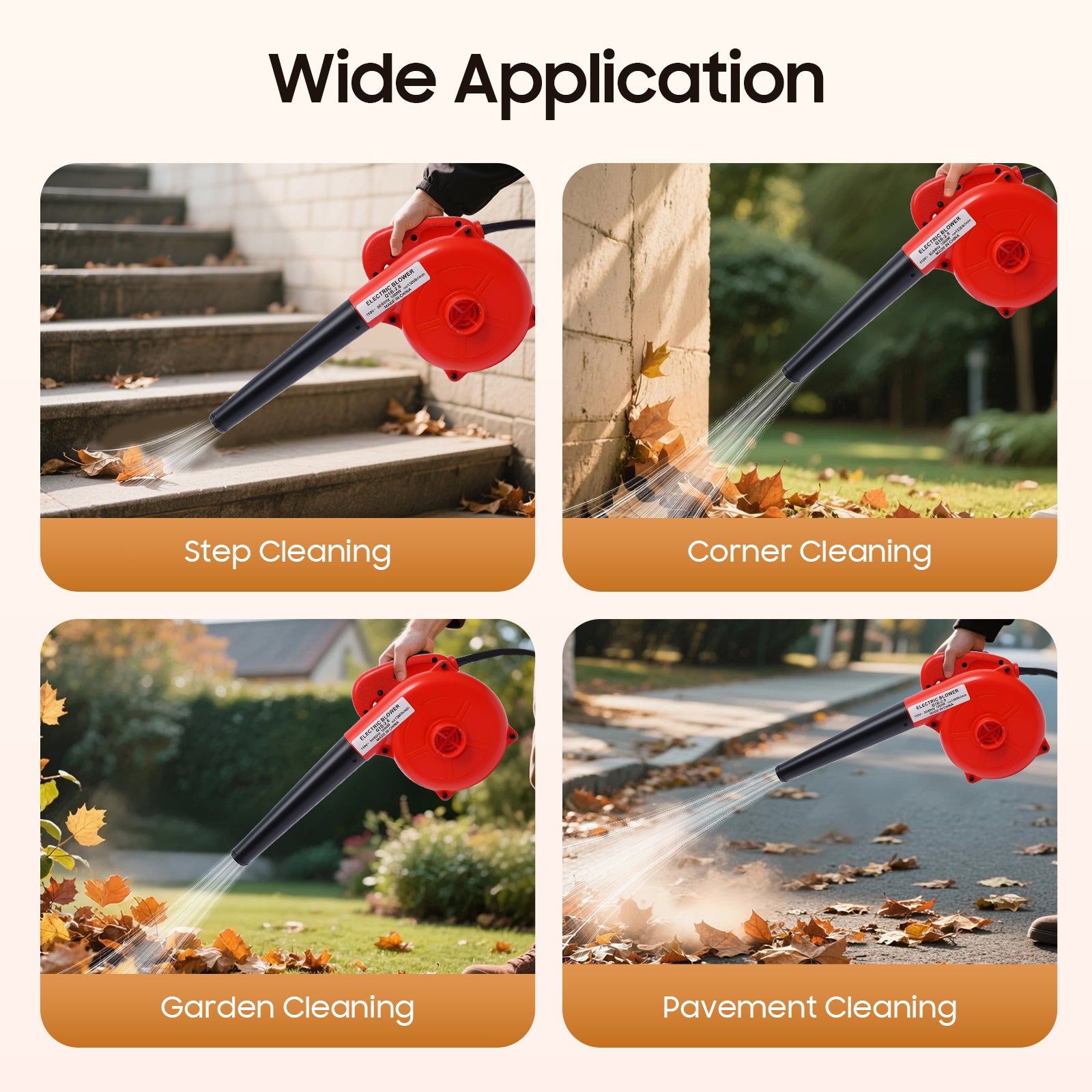 1000W 110V Electric Leaf Blower, Portable Electric Air Blower, Handheld Blower  image 0