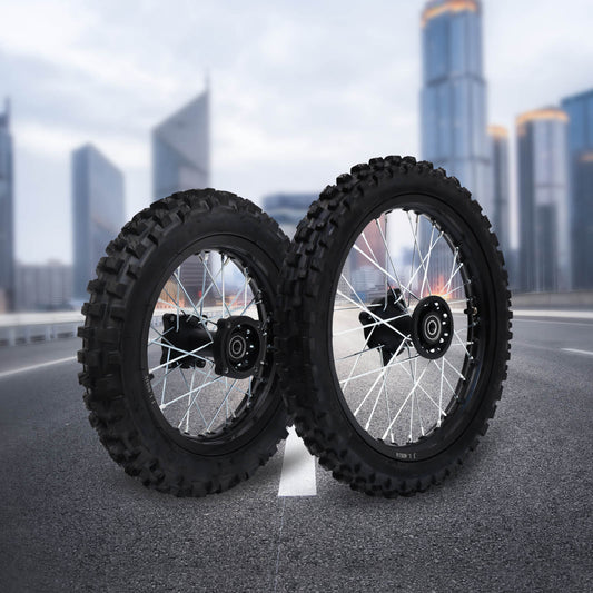 Motorbike Front Rear Wheel Kit for 50CC 70CC 90CC Dirt Bike Pit Bike Monkey Bik image 0