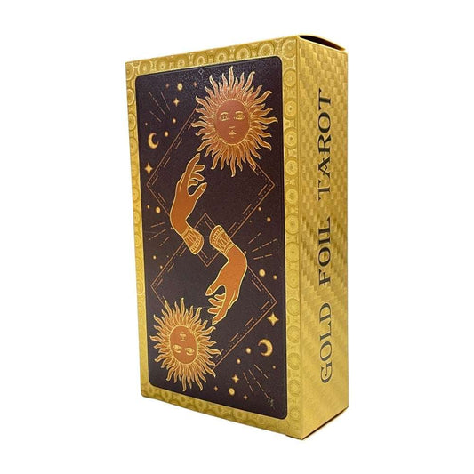 Golden Tarot 12x7cm English Deck Classic for Beginners with Color Paper Guide B image 0