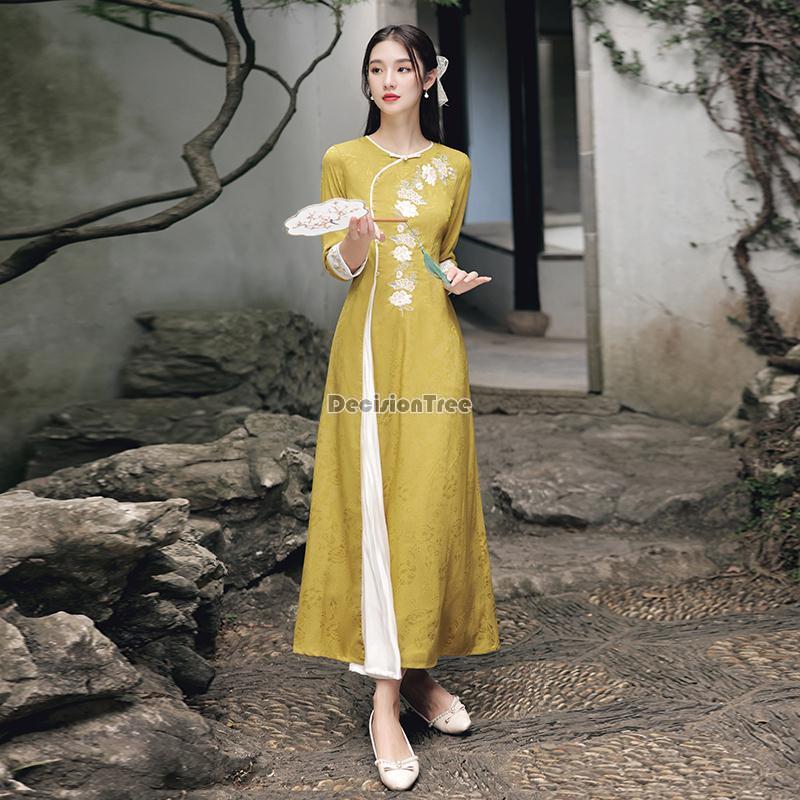 2024 aodai vietnam clothing cheongsam aodai vietnam dress vietnamese women trad image 3