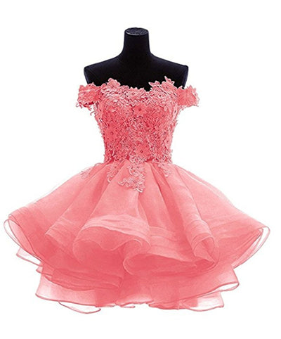 GUXQD Above Mini Short Prom Dresses Sweetheart Appliques Organza Homecoming Gra image 7