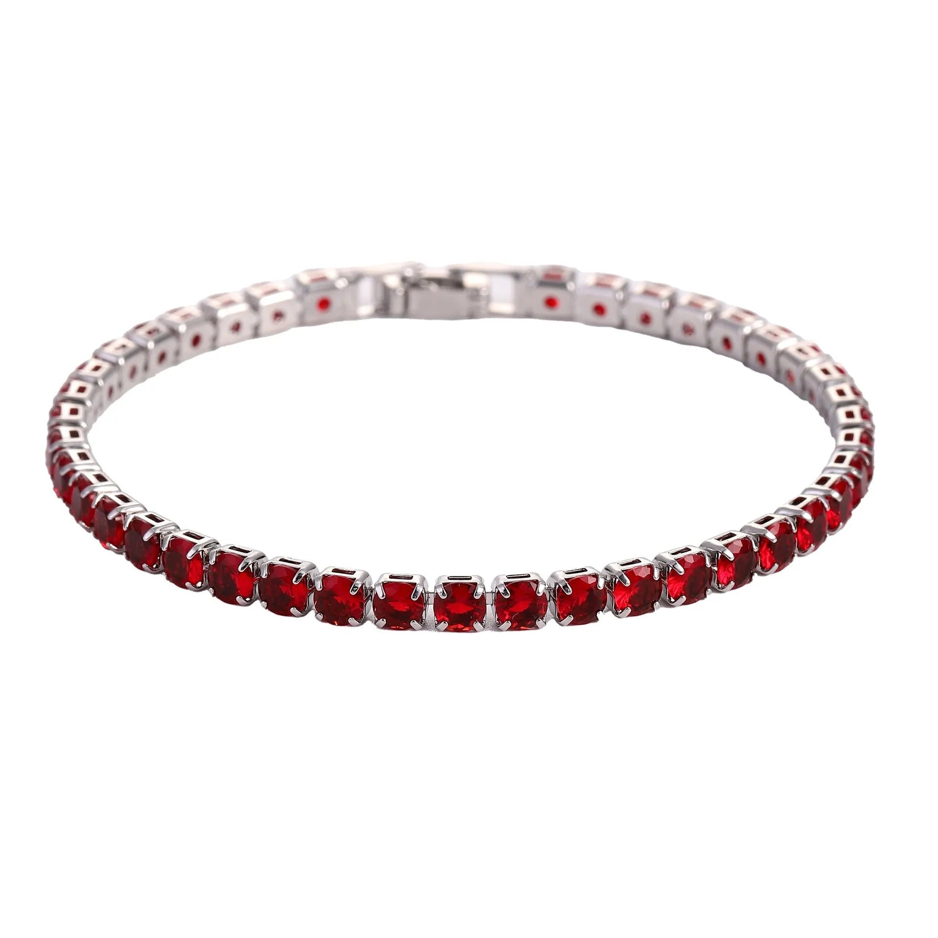 4mm Cubic Zirconia Tennis Bracelet Iced Out Chain Bracelets For Women Men Golde image 2