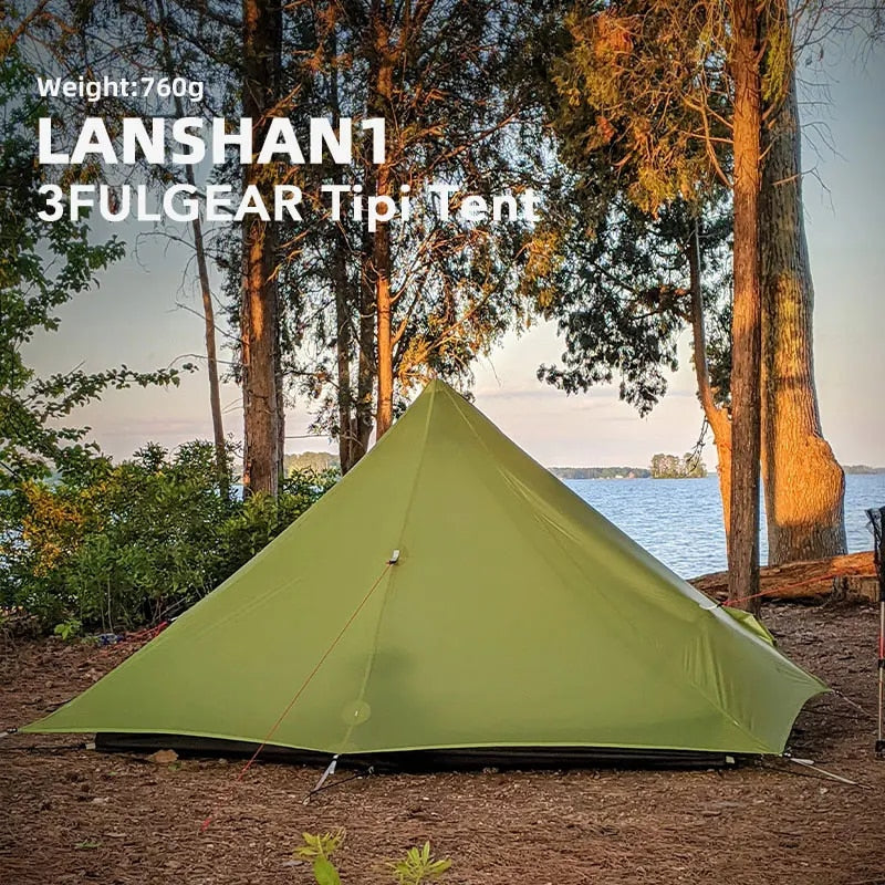 2021 New Version 230cm 3F UL GEAR Lanshan 1 Ultralight Camping 3/4 Season 15D S image 7