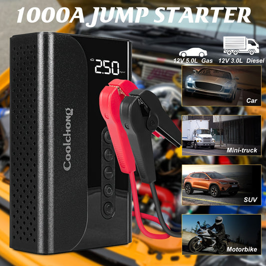 Portable Car Jump Starter with Air Compressor,150PSI Air Pump for Car Tires,104 image 0