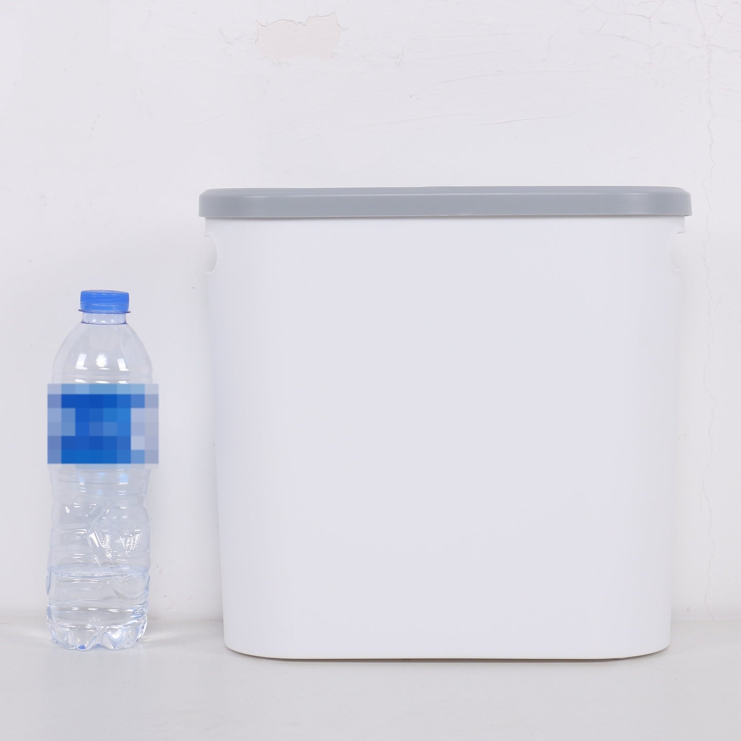 2/1 Pack Bathroom Trash Can, Small and Durable Plastic Trash Can with Built-in  image 3