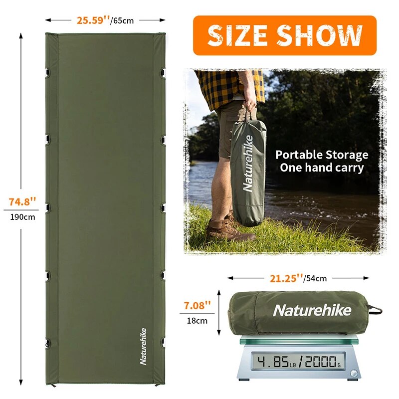 Naturehike Camping Cot Portable Folding Bed Ultralight Camping Bed Tent Bed Out image 6
