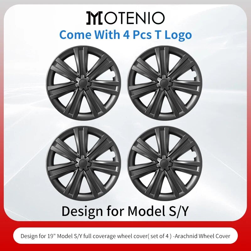 4PCS Wheel Cap For Tesla Model Y 2023 19 Inch RightÂ Left Hubcaps Cyclone Cover image 3