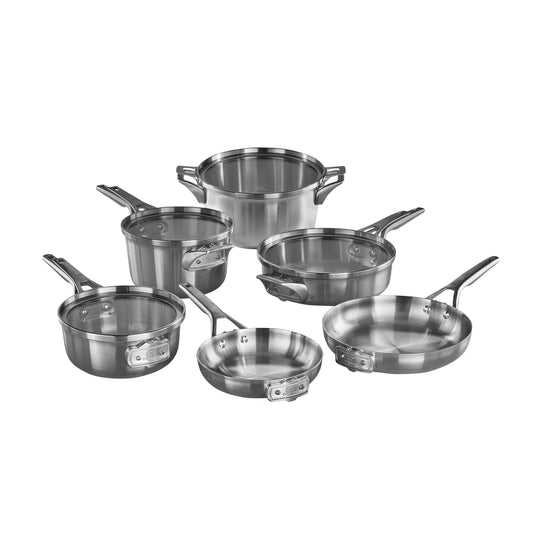 Calphalon Premier 10-piece Stainless Steel Space Saving Cookware image 0