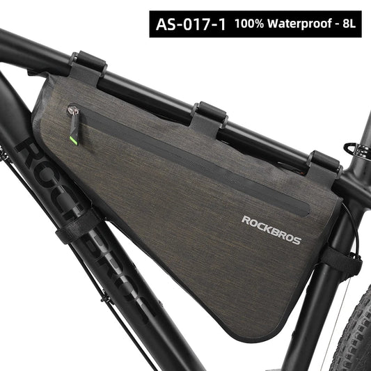 ROCKBROS Rainproof Bike Bag Large Capacity MTB Road Frame Bag Triangle Pouch Wa image 0